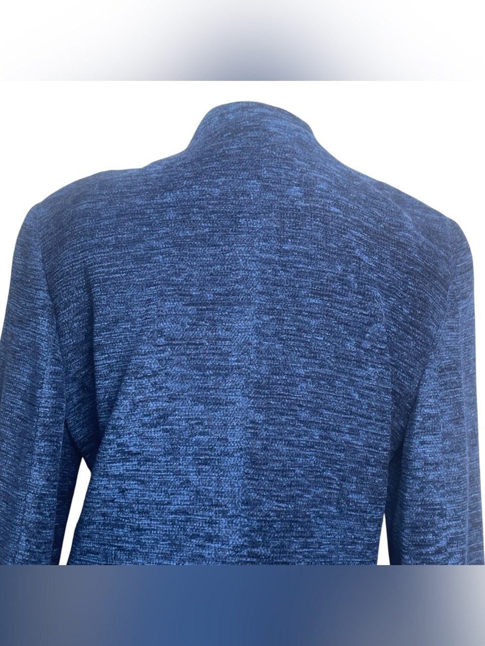 Akris Punto Blue Tweed Zip Front Wool Angora Jacket Blazer Lined Pockets Sz 10 - Picture 11 of 16